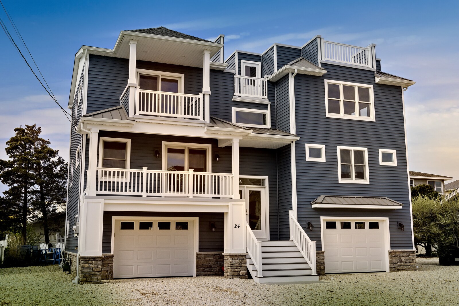 Waterfront custom home interior, Long Beach Island NJ