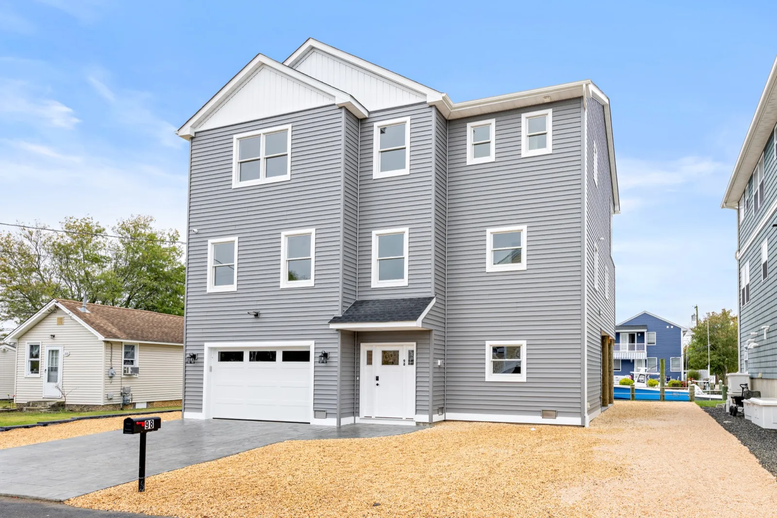 Waterfront custom home built by H&N Custom Homes in Waretown NJ